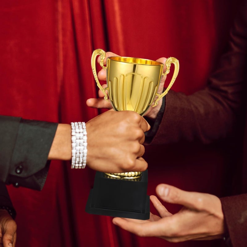 Yardwe Mini Gold Trophy Cup with Black Square Base 7.5 Inch Award Trophy for First Place Winner Recognition and Competition Prizes - Image 5